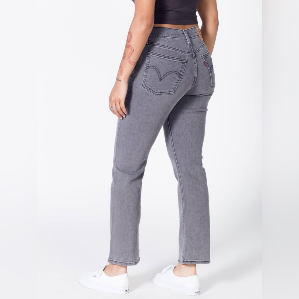 Levi’s Wedgie Straight Jeans High Rise Grey
